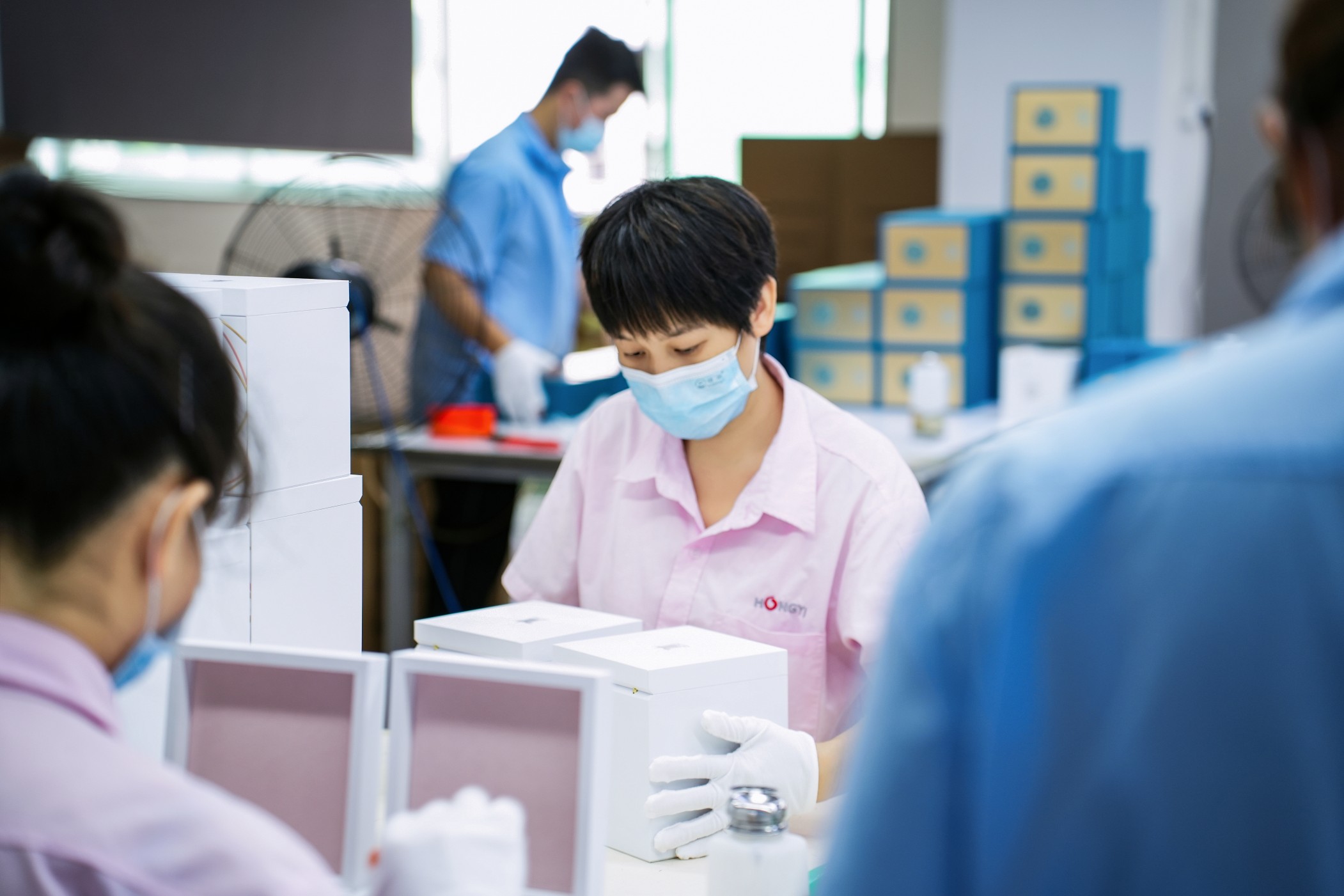 box inspection in our factory