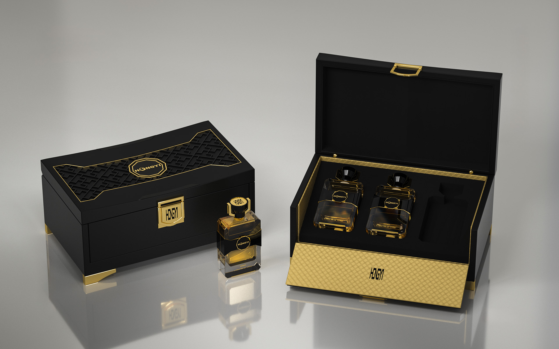 wooden perfume gift box