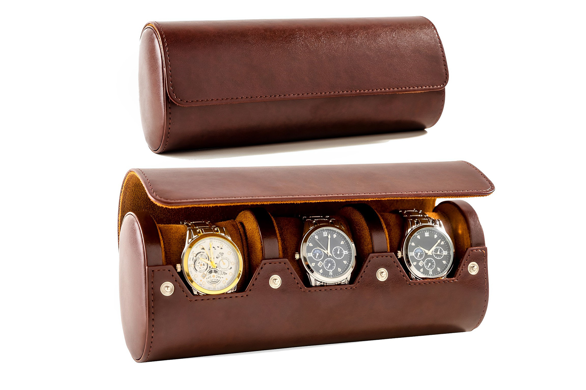 Leather Watch Roll Case